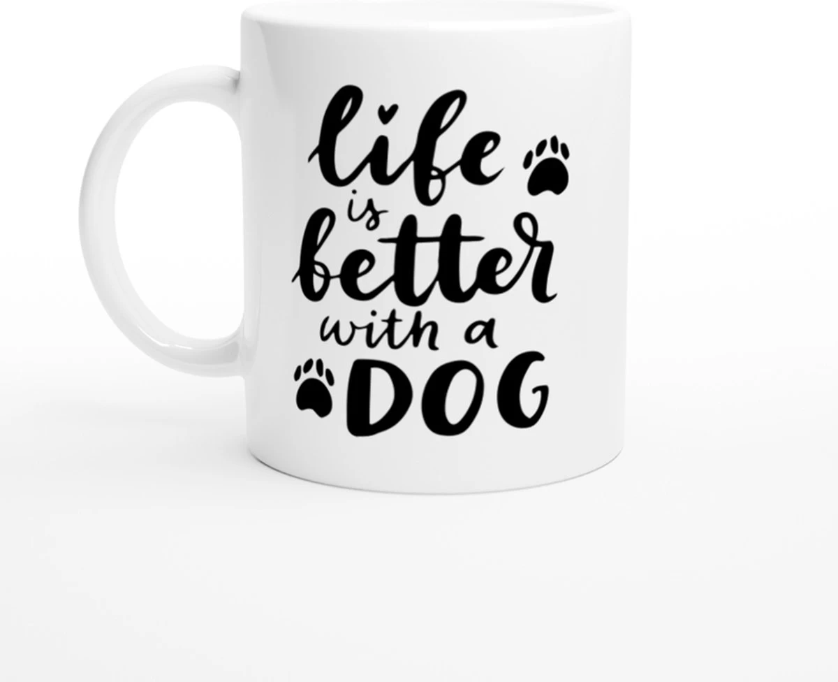 La Life Est Meilleure Avec Une Tasse En Céramique Pour Chien, Tasse Pour Propriétaire De Chien, Une Tasse Souhaitable Pour Vos Proches, Cadeau Pour Amoureux Des Chiens, D015-232W, 11 Oz, 3 La Life Est Meilleure Avec Une Tasse En Céramique Pour Chien, Tasse Pour Propriétaire De Chien, Une Tasse Souhaitable Pour Vos Proches, Cadeau Pour Amoureux Des Chiens, D015-232W, 11 Oz, – Image 3