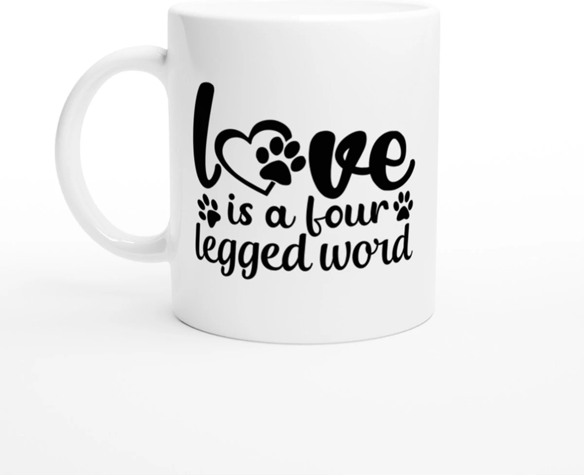 L'amour Est Une Tasse En Céramique De Mot à Quatre Pattes, Tasses De Propriétaire De Chien, Tasse De Café Avec La Copie Mignonne De Patte, Belle Tasse Pour L'amant De Chien, D015-198W, 11oz, 3 L'amour Est Une Tasse En Céramique De Mot à Quatre Pattes, Tasses De Propriétaire De Chien, Tasse De Café Avec La Copie Mignonne De Patte, Belle Tasse Pour L'amant De Chien, D015-198W, 11oz, – Image 3