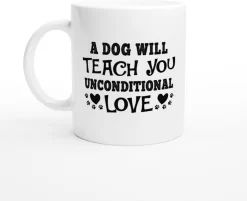 Un Chien Vous Apprendra Une Tasse En Céramique D'amour Inconditionnel, Une Tasse De Cadeau Uniek Pour Les Amoureux Des Chiens, Un Cadeau Mignon Pour Vos Proches, D015-086W, 11 Oz, -Fournitures De Cuisine Boutique 1200x976 19
