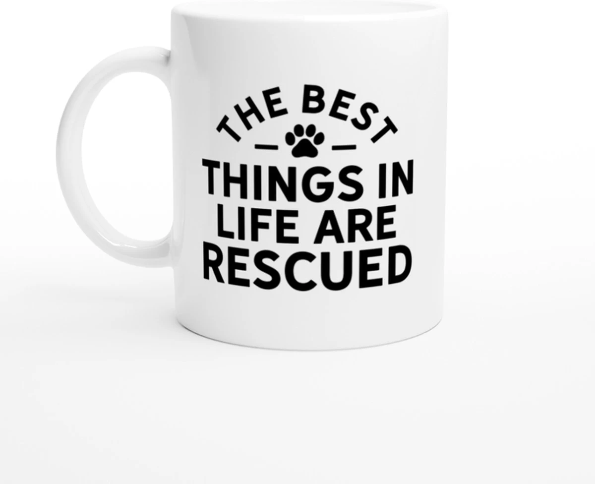Tasse En Céramique The Best Things In Life Are Rescued, Tasse à Café Sur Le Thème Du Chien, Cadeau De Propriétaire De Chien, Une Idée De Tasse Cadeau Perfect , D015-114W, 11 Oz, 3 Tasse En Céramique The Best Things In Life Are Rescued, Tasse à Café Sur Le Thème Du Chien, Cadeau De Propriétaire De Chien, Une Idée De Tasse Cadeau Perfect , D015-114W, 11 Oz, – Image 3