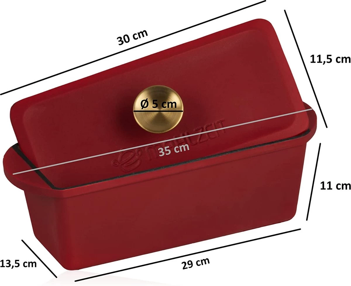 Mahlzeit Cocotte En Fonte Avec Couvercle émaillé, 3 Litres, Cherry Noire , Adaptée Au Four, Adaptée à L'induction, Double Cocotte, Rôtissoire à Canard 7 Mahlzeit Cocotte En Fonte Avec Couvercle émaillé, 3 Litres, Cherry Noire , Adaptée Au Four, Adaptée à L'induction, Double Cocotte, Rôtissoire à Canard – Image 7