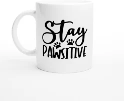 Restez Pawsitive Tasse En Céramique, Tasse à Café Mignonne Avec Patte, Tasse Cadeau Drôle Pour Amoureux Des Chiens, Cadeau Uniek Pour Les Propriétaires De Chiens, D015-083W, 11 Oz, -Fournitures De Cuisine Boutique 1200x978 4