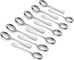 Q&A 12 Pièces 10,4 Cm Mini Cuillères à Café En Acier Inoxydable Cuillères à Café Espresso Cuillères