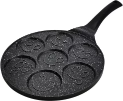 Orion Eye, Diamètre 27 Cm, Poêle à œufs Frits Pour 7 œufs, Poêle à Crêpes Pour Gaz, Pour Induction, Avec Revêtement Antiadhésif