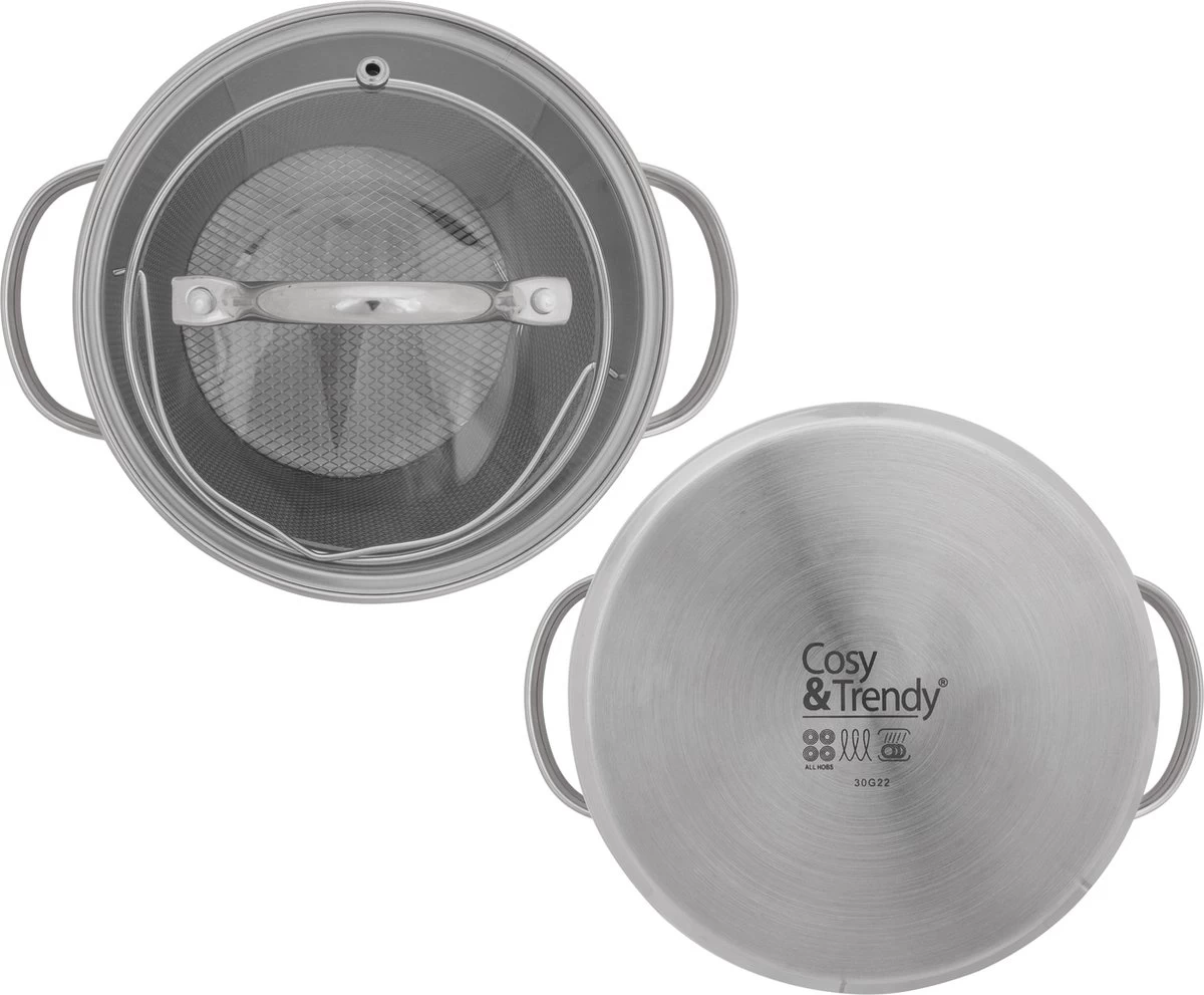 Cosy & Trendy - Poêle à Asperges - Marmite Avec Couvercle - Inox - Diamètre 16cm X H21cm 2 Cosy & Trendy - Poêle à Asperges - Marmite Avec Couvercle - Inox - Diamètre 16cm X H21cm – Image 2