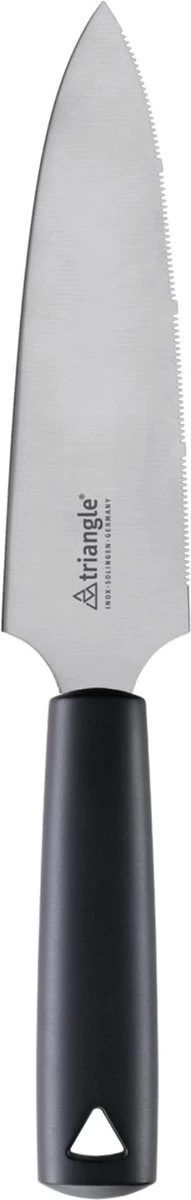 Couteau à Gâteau Triangle Lame Dentelée Boaster 18 Cm Avec Système De Suspension Pratique 72 Spirit Acier Inoxydable 31 Cm
