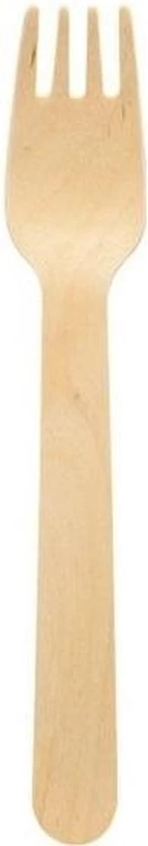 100x Couverts Fourchette En Bois Jetables 16 Cm - Biodégradable / Compostable - Durable - Choix Respectueux De L'environnement / Respectueux De L'environnement