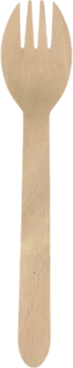 100 Pcs X Cuillère En Bois Ciré 160mm - 16 Cm - Cuillère & Fourchette - Cuillère Avec Fourchette - Cuillères