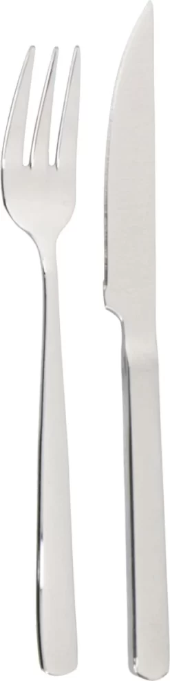 Ensemble De Couteaux Et Fourchettes à Steak Alpina - 12 Pièces - Acier Inoxydable - INOX - Rost Frei - 6 Personnes