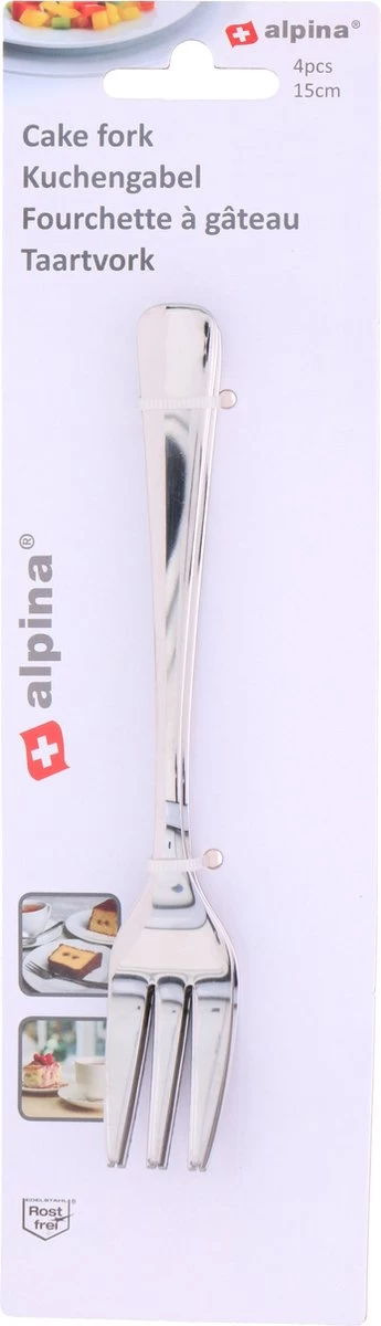Alpina 28x Pièces De Fourchettes à Gâteau / Fourchettes à Pâtisserie En Acier Inoxydable De 15 Cm - Passe Au Lave-vaisselle 3 Alpina 28x Pièces De Fourchettes à Gâteau / Fourchettes à Pâtisserie En Acier Inoxydable De 15 Cm - Passe Au Lave-vaisselle – Image 3