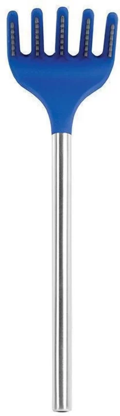 Fourchette à Pâtes Tovolo - Acier Inoxydable - Multifonctionnel - Avec Poignée En Acier Inoxydable - Bleu