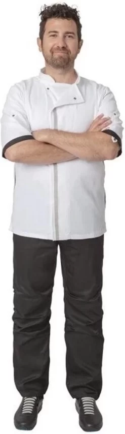 Whites Southside Veste De Chef Unisexe à Manches Courtes Wit - Whites Chefs Clothing B998- XS -Fournitures De Cuisine Boutique 347x1200 4