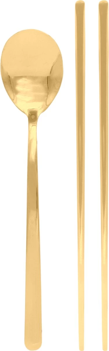House Of Husk® Set De Baguettes Et Cuillère à Soupe Coréennes Originales - Or - Set 1 Personne - Acier Inoxydable - Passe Au Lave-vaisselle - Baguettes à Sushi 1 House Of Husk® Set De Baguettes Et Cuillère à Soupe Coréennes Originales - Or - Set 1 Personne - Acier Inoxydable - Passe Au Lave-vaisselle - Baguettes à Sushi