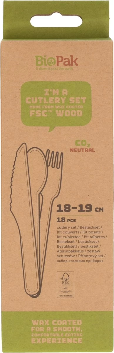 72x Pièces Couverts Jetables En Bois 18-19 Cm Bio/eco/responsable De L'environnement - Fourchettes/ Couteaux / Cuillères - Biodégradable 2 72x Pièces Couverts Jetables En Bois 18-19 Cm Bio/eco/responsable De L'environnement - Fourchettes/ Couteaux / Cuillères - Biodégradable – Image 2