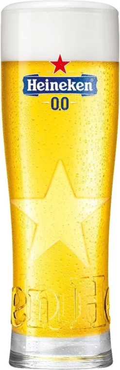 Heineken Star 0.0% Verre à Bière Ellipse Boîte En Verre à Bière 6x25cl Verres En Verre à Bière + Verre Galaxy Gratuit Extra