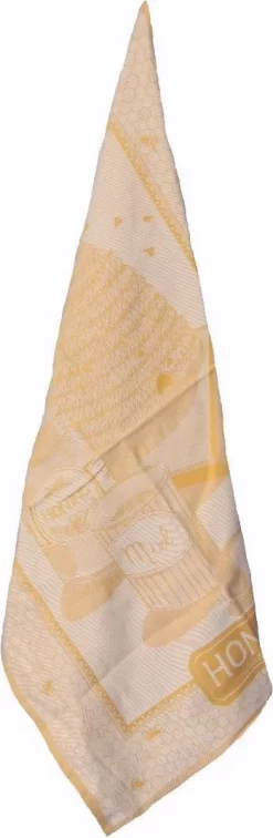 Set De 6 Essuies De Vaisselle 'Honey', Tissé Jaqcuard, Fabrication Belge, Santens