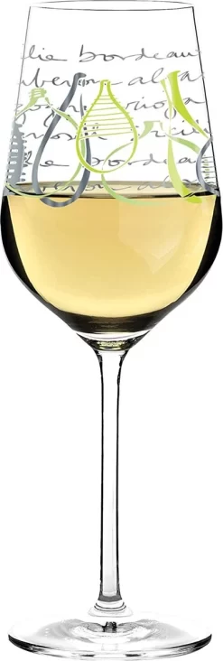 RITZENHOFF White White Verre à Vin White De Virginia Romo, En Verre De Cristal, 360 Ml, Avec Une Teneur En Platine Précieux, 1 Pièce (1 Pièce) -Fournitures De Cuisine Boutique 405x1200