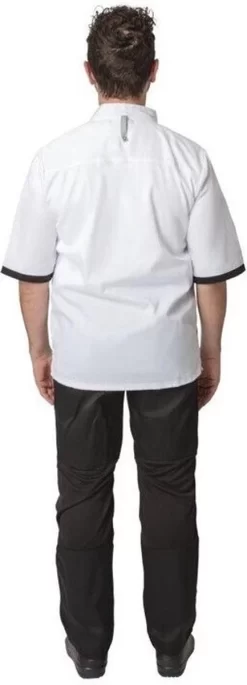 Whites Southside Veste De Chef Unisexe Manches Courtes Wit - Whites Chefs Clothing B998- S -Fournitures De Cuisine Boutique 433x1200 2