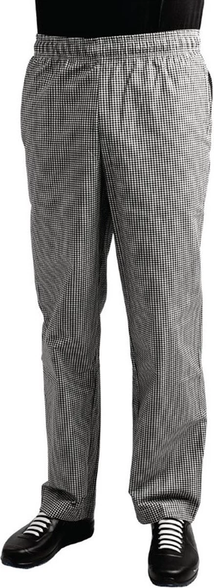 Pantalon De Cuisine Unisexe Easyfit Teflon Whites Avec Petit Carreaux | Blauw& Blanc - Taille XS 1 Pantalon De Cuisine Unisexe Easyfit Teflon Whites Avec Petit Carreaux | Blauw& Blanc - Taille XS