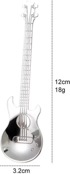 Cuillère à Thee I Cuillère à Thé I Cuillère à Café I Petite Cuillère I Cuillère Guitare I Cuillère à Thee Et Café I Acier Inoxydable I Argent I
