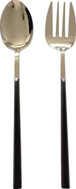 Couverts à Salade 2 Pièces - Passe Au Lave-vaisselle - Couverts à Salade - Couverts à Salade - Couverts à Salade - Pinces à Salade - Acier Inoxydable Brillant - 30 Cm