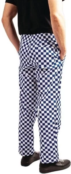 Pantalon De Cuisine Unisexe Easyfit Teflon Whites à Gros Carreaux | Blauw Et Blanc - Taille M -Fournitures De Cuisine Boutique 493x1200