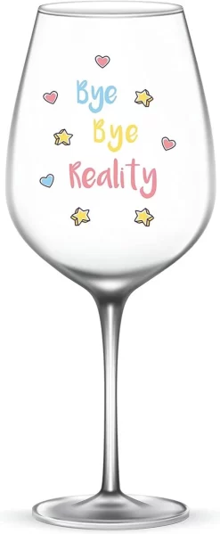 EinhornLiebe® Ensemble De Verres à Verres à Vin Verre Licorne Bye Bye Reality Vin Rouge Vin Blanc 2 Pièces Dans Une Boîte Cadeau -Fournitures De Cuisine Boutique 495x1200