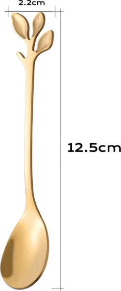 12 Pièces - Set De Cuillères à Café En Acier Inoxydable - Motif Feuille - Cuillères à Dessert - Set De Cuillères à Café Design - Cuillères à Dessert - Acier - 12,5cm - Or / Argent 8 12 Pièces - Set De Cuillères à Café En Acier Inoxydable - Motif Feuille - Cuillères à Dessert - Set De Cuillères à Café Design - Cuillères à Dessert - Acier - 12,5cm - Or / Argent -Fournitures De Cuisine Boutique 501x1200