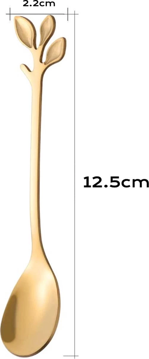 12 Pièces - Set De Cuillères à Café En Acier Inoxydable - Motif Feuille - Cuillères à Dessert - Set De Cuillères à Café Design - Cuillères à Dessert - Acier - 12,5cm - Or / Argent 3 12 Pièces - Set De Cuillères à Café En Acier Inoxydable - Motif Feuille - Cuillères à Dessert - Set De Cuillères à Café Design - Cuillères à Dessert - Acier - 12,5cm - Or / Argent – Image 3