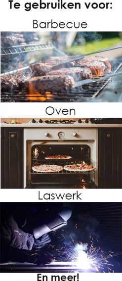 Gants Pour BBQ Et Four Gants Résistants à La Chaleur (2 Pièces) - Jusqu'à 500°C - Siliconen / Antidérapant - Extra Long - Protection Des Bras - Résistant Aux Coupures - Double Doublure - Rouge -Fournitures De Cuisine Boutique 522x1200 2