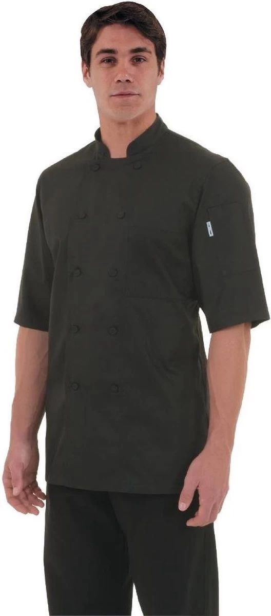 Chef Works Montreal Chef's Jacket Zwart | Coolvent à Manches Courtes - Taille XXL 3 Chef Works Montreal Chef's Jacket Zwart | Coolvent à Manches Courtes - Taille XXL – Image 3