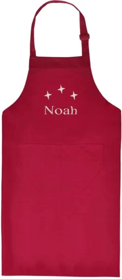 Tablier De Cuisine (adultes) - Fuchsia - Avec Votre Nom Brodé Dessus GRATUITEMENT - NL Keukenschort (volwassenen) - Fuchsia - Met GRATIS Uw Naam Er Op Geborduurd