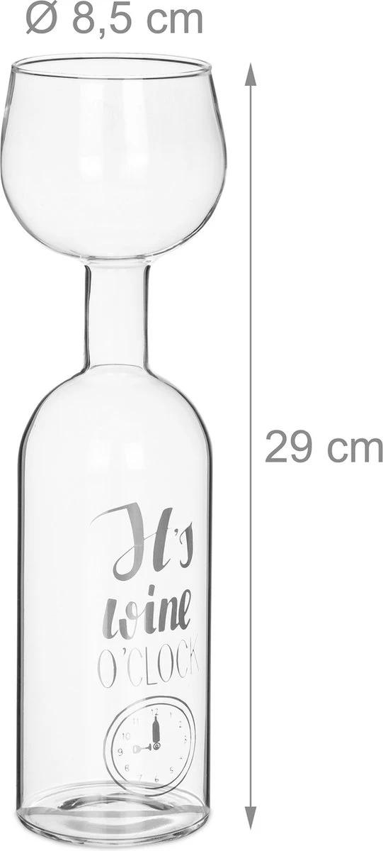 Bouteille De Vin Relaxdays Avec Verre - Y Compris Les Perles De Nettoyage - Verre à Vin Xxl - Dicton Drôle 7 Bouteille De Vin Relaxdays Avec Verre - Y Compris Les Perles De Nettoyage - Verre à Vin Xxl - Dicton Drôle – Image 7