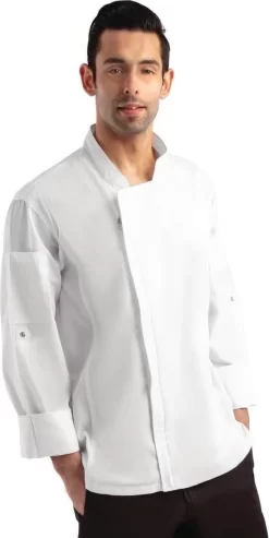Chef Works Urban Hartford Veste De Chef Unisexe - Avec Fermeture éclair - Manches Longues - Wit - Taille XS -Fournitures De Cuisine Boutique 601x1200 1