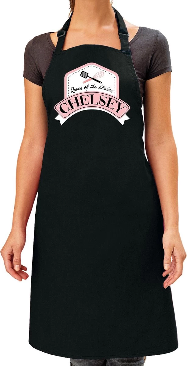 Cadeau Prénom Chelsey - Tablier De Cuisine Queen Of The Kitchen / Tablier Barbecue Noir - Dames / Femmes - Cadeau Fête Des Mères / Anniversaire 1 Cadeau Prénom Chelsey - Tablier De Cuisine Queen Of The Kitchen / Tablier Barbecue Noir - Dames / Femmes - Cadeau Fête Des Mères / Anniversaire