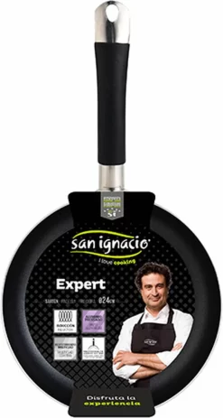 San Ignacio Poêle à Frire Valencia Zwart 24x5cm Aluminium - Cuisson - Pâtisserie - Tous Feux - Revêtement Antiadhésif -Fournitures De Cuisine Boutique 640x1200