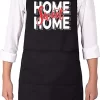 Tablier Unisexe HOME SWEET HOME - Zwart - Taille Unique (adultes) - Tablier De Luxe - 240g/ M2 - Tablier De Cuisine - Tablier BBQ - Tablier De Service - Textes Amusants | Dessins - Original Kwoots - Réglable - Cadeau - Tablier