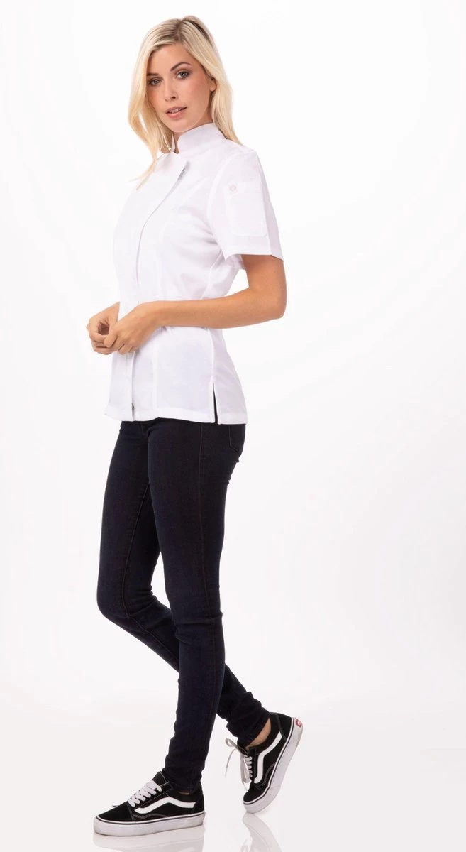 Chef Works Urban Ladies Springfield Veste De Chef Avec Fermeture éclair | Blanc - Taille S 1 Chef Works Urban Ladies Springfield Veste De Chef Avec Fermeture éclair | Blanc - Taille S
