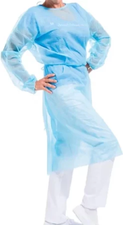 Dutchblue® | 20 Blouses Isolantes Non Tissées Avec Couche PE | 120 X 140 Cm | Bleu | Manches Longues | Robes