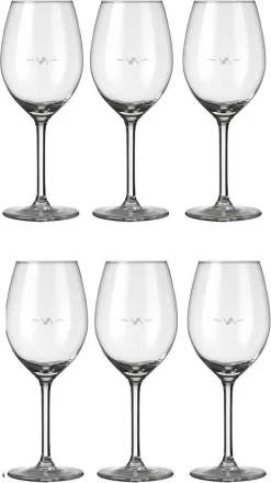 Set De 12 X Verres à Vin Pour Vin Rouge 410 Ml Esprit Avec Bande - 41 Cl - Boire Du Vin - Verres à Vin En Verre
