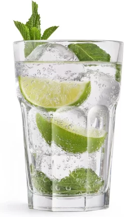 4x Verres à Verres à Cocktail / Verres à Mojito Transparents 410 Ml - Y Compris 4x Pailles Réutilisables En Acier Inoxydable -Fournitures De Cuisine Boutique 689x1200 4