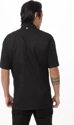 Chef Works Urban Springfield Veste De Chef Avec Fermeture éclair | Noir - Taille M -Fournitures De Cuisine Boutique 708x1200 5