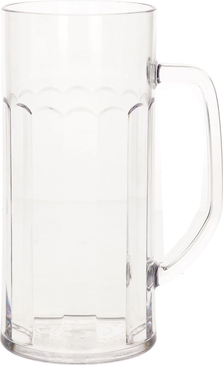 6x Chope à Bière Incassable Plastique Transparent Nervuré 56 Cl / 560 Ml - Verres à Bière Incassables 2 6x Chope à Bière Incassable Plastique Transparent Nervuré 56 Cl / 560 Ml - Verres à Bière Incassables – Image 2