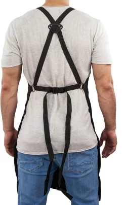Tablier De Soudure En Cuir Avec 6 Poches Pour Homme. Tablier D'atelier Heavy Duty Pour Soudeurs Et Forgerons. Résistant à La Chaleur Et Aux Flammes Cousu En Kevlar - Marron Foncé -Fournitures De Cuisine Boutique 733x1200 4