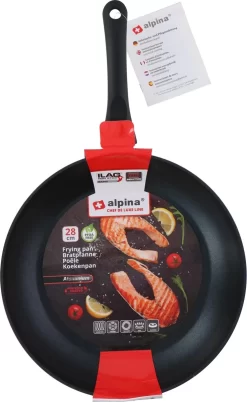 Poêle à Frire Alpina - Ø28cm - Couche Antiadhésive - Toutes Sources De Chaleur - Également à Induction - Sans PFOA -Fournitures De Cuisine Boutique 737x1200