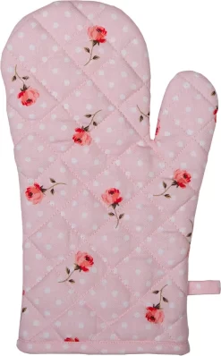 Clayre & Eef Gant De Cuisine 18*30 Cm Rose, Violet Katoen Roses Gant De Cuisine Gants De Cuisine -Fournitures De Cuisine Boutique 744x1200