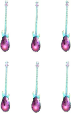 Guitare 6 Cuillères à Café - Cuillère à Café En Acier Inoxydable - Cuillère à Thé Et à Café - Multi