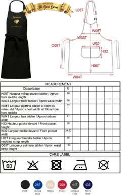 KARIBAN Cadeau Prénom - Ilse - Coeur D' Or - Tablier De Cuisine - Noir - Cadeau Fête Des Mères - Jour De Mariage - Anniversaire - Anniversaire -Fournitures De Cuisine Boutique 765x1200 3