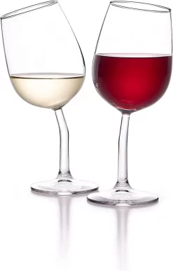Vi(n)oletta Wankelmut Ensemble De Verres à Vin Tordus (4 Pièces) - Verre à Vin Amusant Plié à La Main En Allemagne - Verres à Vin Amusants Comme Cadeau De Vin Pour Hommes Et Femmes