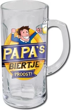 Chope à Bière - Bière Connaisseur De L'année - Papa's Beer Cheers! - Rempli De Bonbons Mélangés - Cadeau Emballé Avec Un Ruban Coloré